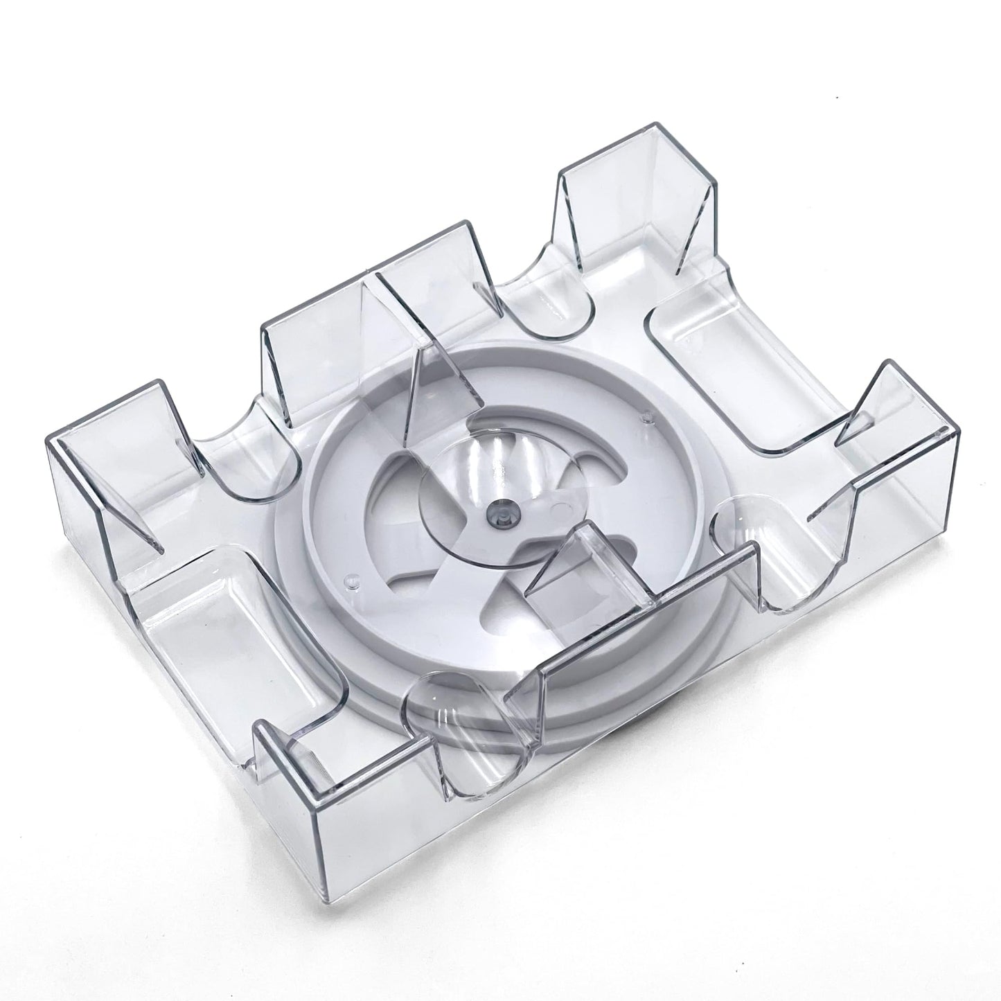 CHH Dual Deck Revolving Card Holder – 360° Clear Card Tray for Games