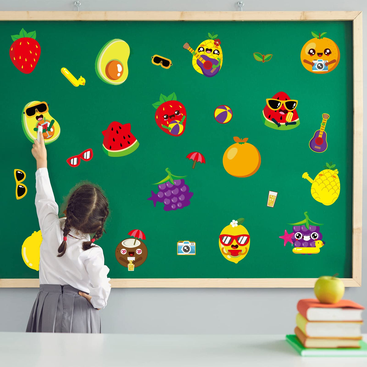 Chiazllta 32-Pack Summer Fruit Craft Kits for Kids – DIY Sticker Art