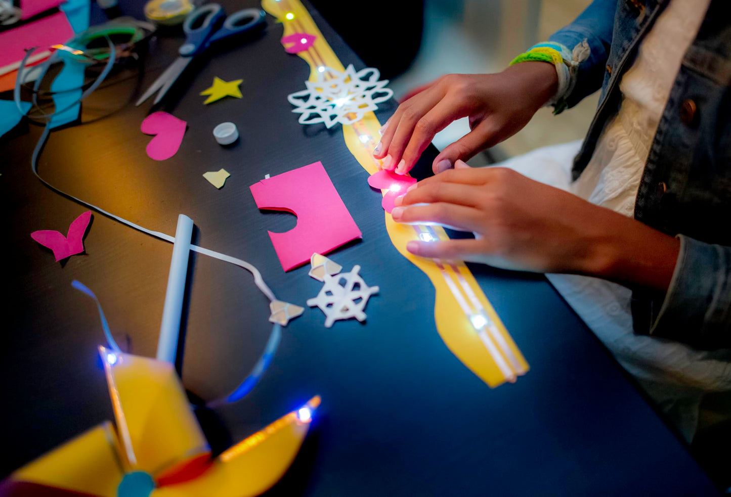 Chibitronics LED Circuit Sticker Sampler Megapack - 30 Colorful LED Stickers for Light-Up Crafts