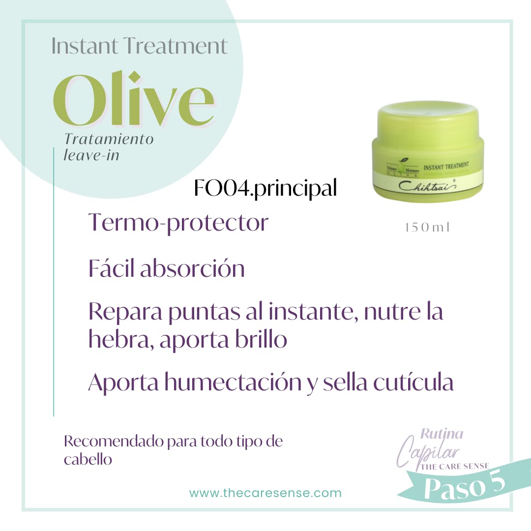 Chihtsai Olive Instant Treatment – Leave-In Hair Repair and Shine (2.7 oz / 80 ml)