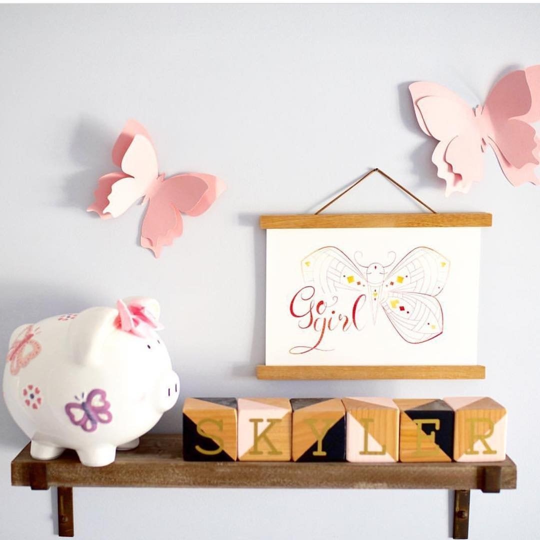 Child to Cherish Butterfly Ceramic Piggy Bank for Girls | Hand-Painted Dolomite