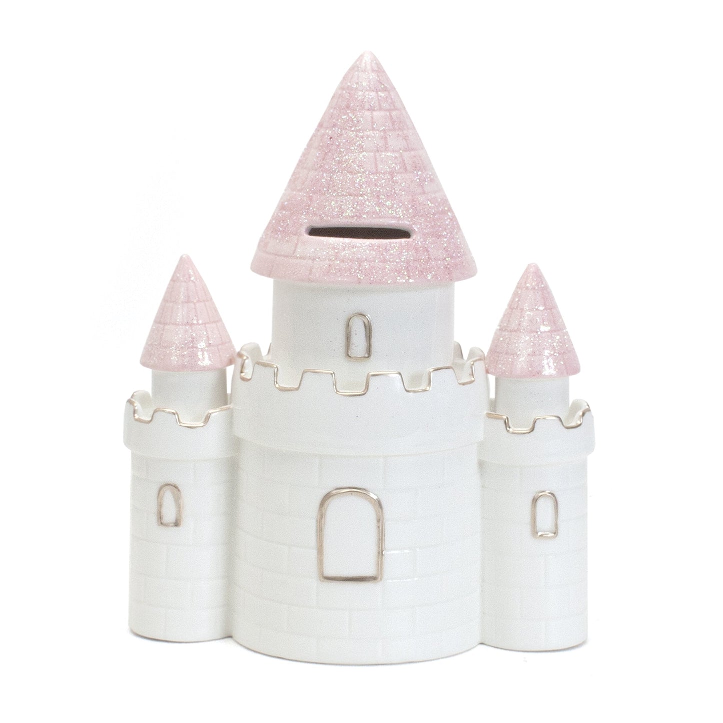 Child to Cherish Ceramic Dream Big Princess Castle Piggy Bank – Pink
