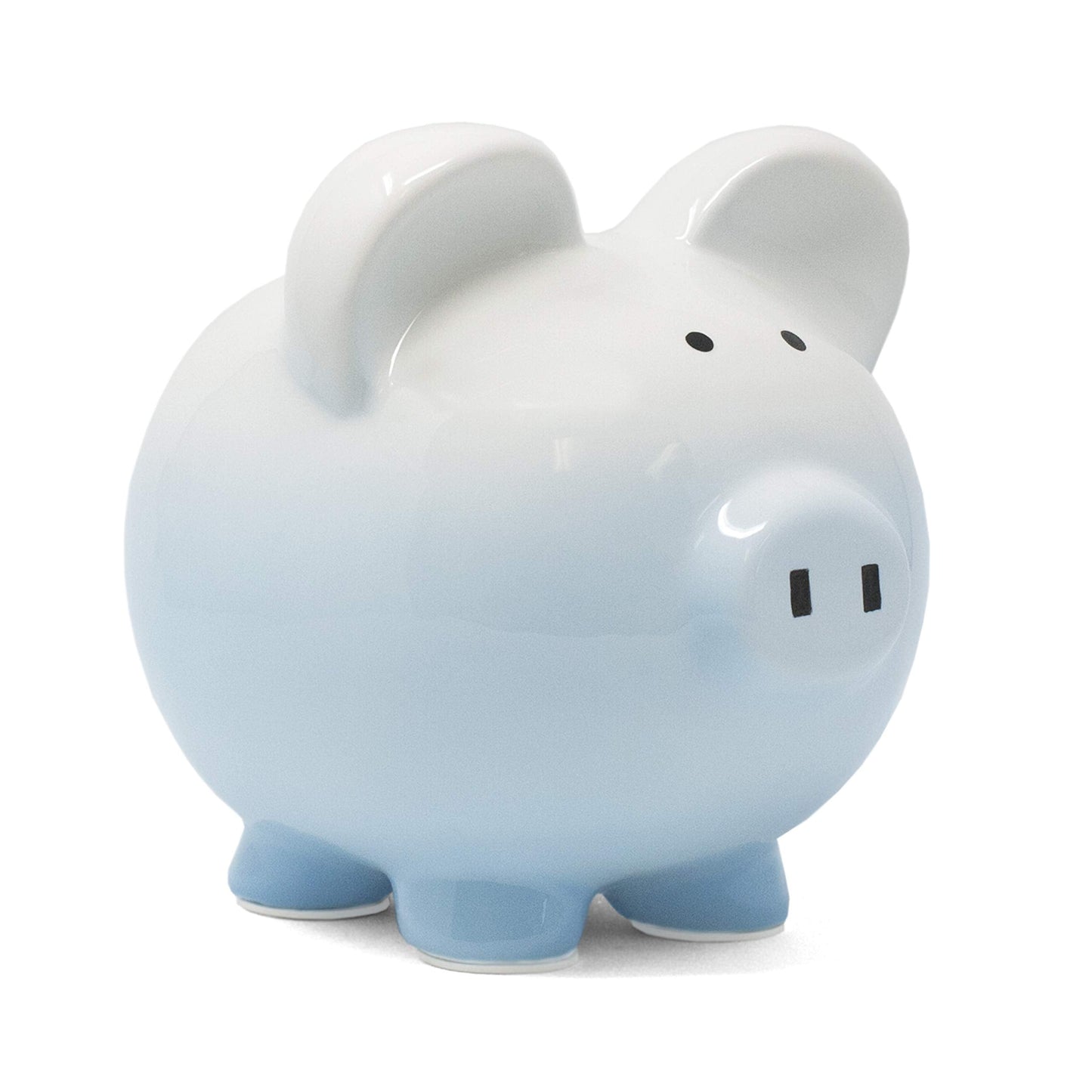 Child to Cherish Ombre Ceramic Piggy Bank, Blue – Hand-Painted Nursery Keepsake