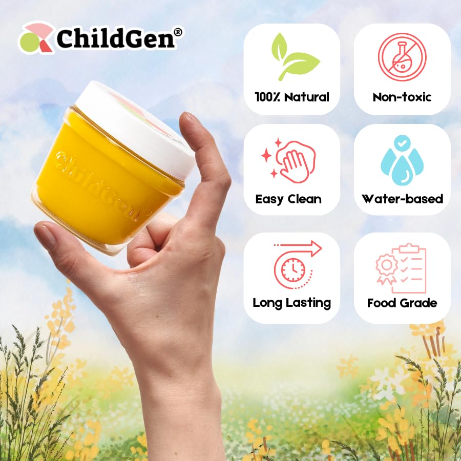 ChildGen Natural Play Dough Set – 6-Pack, Non-Toxic & Ultra Soft