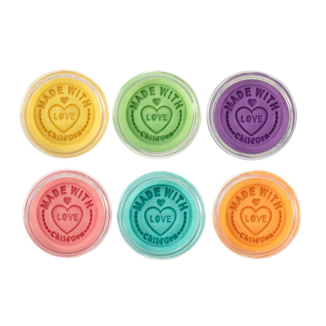 ChildGen Natural Play Dough Set – 6x4.5oz, Non-Toxic, Soft & Long-Lasting