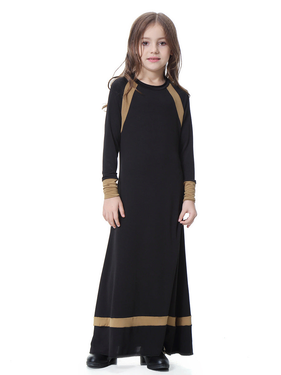 Children's Abaya Dress, Long-sleeved Modest Dress for Girls, Kids' Modest Dress