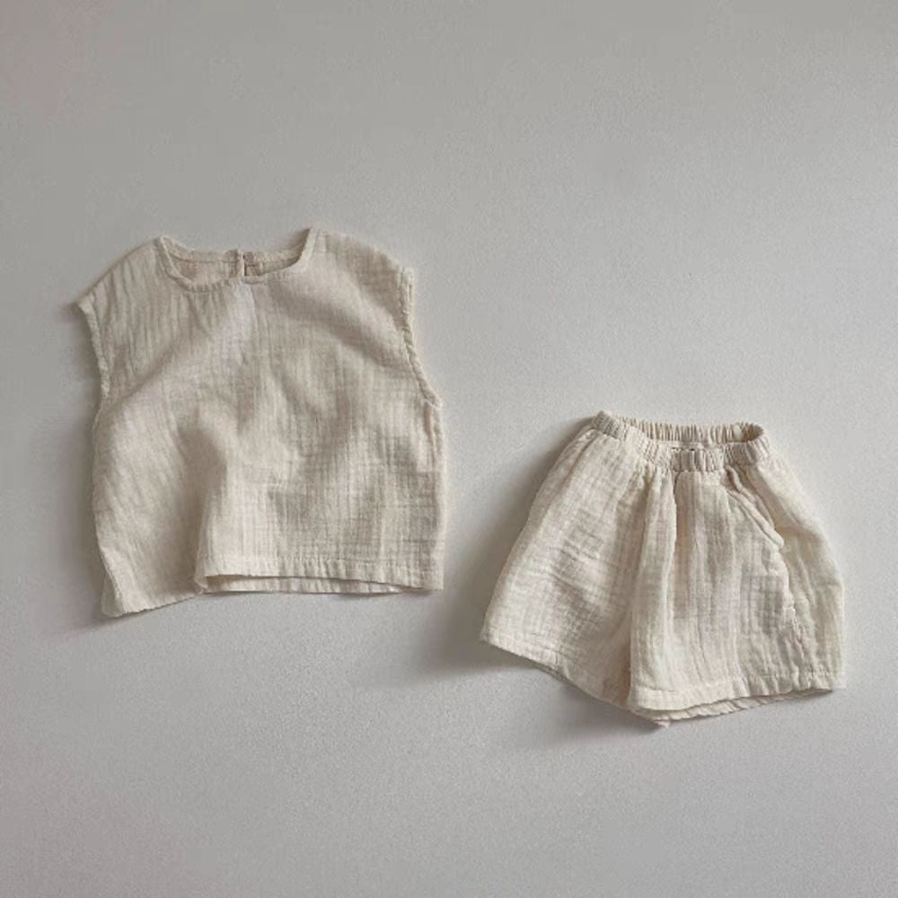Children's Breathable Vest and Shorts Set, Comfortable Two-pieces Set