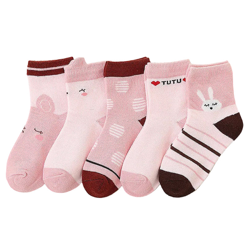 Kids' Combed Cotton Socks | Mid-Calf Jacquard Socks for Boys & Girls