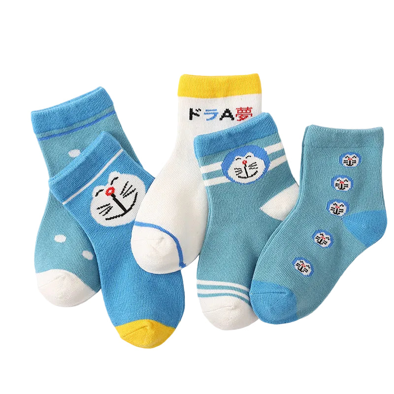Kids' Combed Cotton Socks | Mid-Calf Jacquard Socks for Boys & Girls