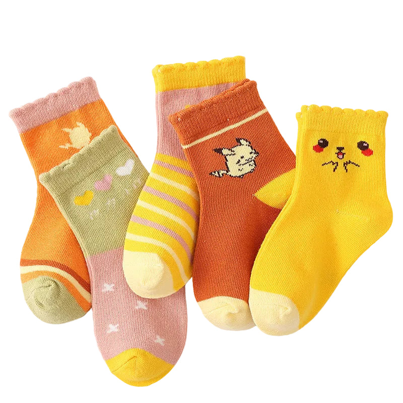 Kids' Combed Cotton Socks | Mid-Calf Jacquard Socks for Boys & Girls