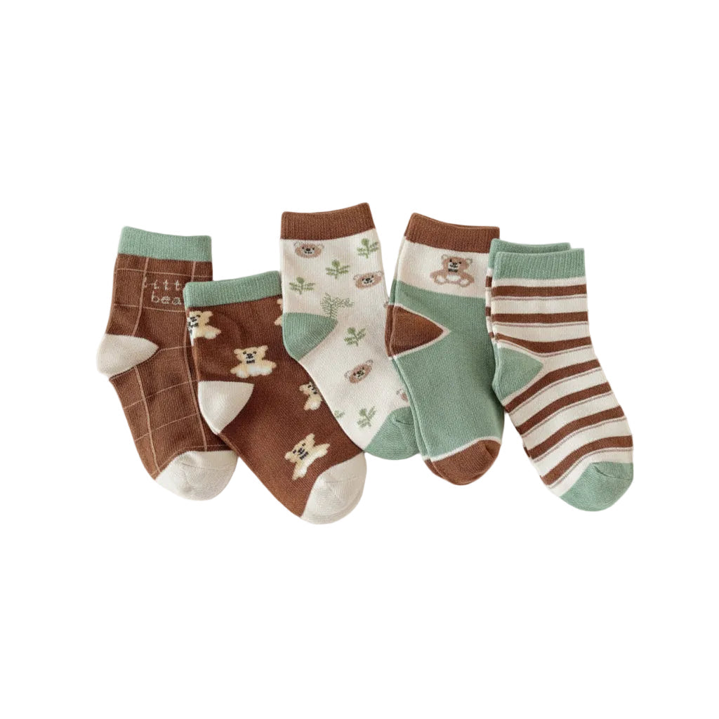 Kids' Combed Cotton Socks | Mid-Calf Jacquard Socks for Boys & Girls