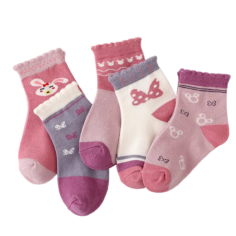 Kids' Combed Cotton Socks | Mid-Calf Jacquard Socks for Boys & Girls
