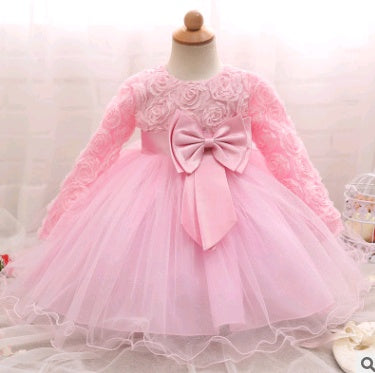 Children's Long-sleeved Wedding Dress