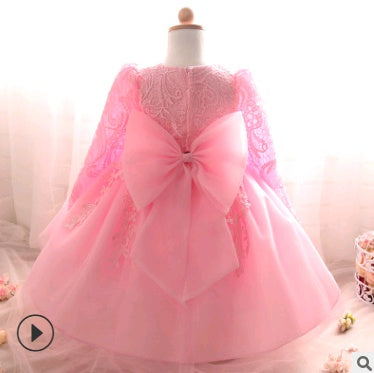 Children's Long-sleeved Wedding Dress