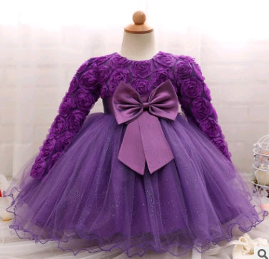 Children's Long-sleeved Wedding Dress