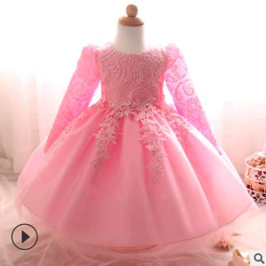 Children's Long-sleeved Wedding Dress