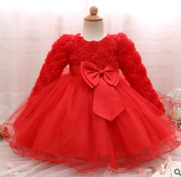 Children's Long-sleeved Wedding Dress