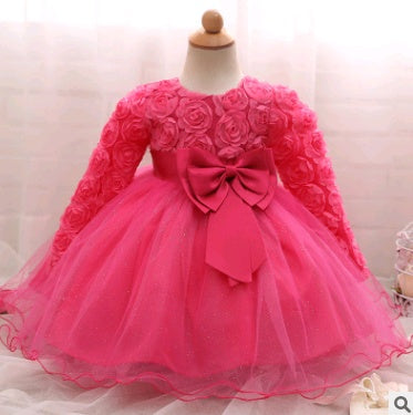 Children's Long-sleeved Wedding Dress