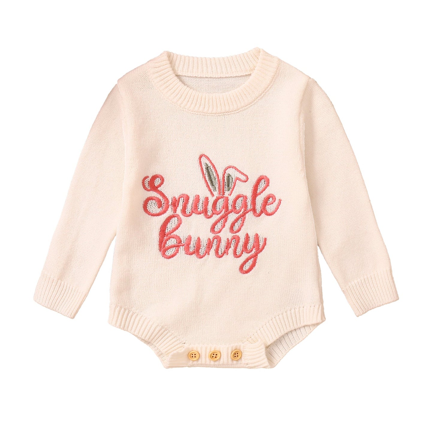 Children's Romper, Easter Rabbit Ear Romper, Long Sleeve Romper