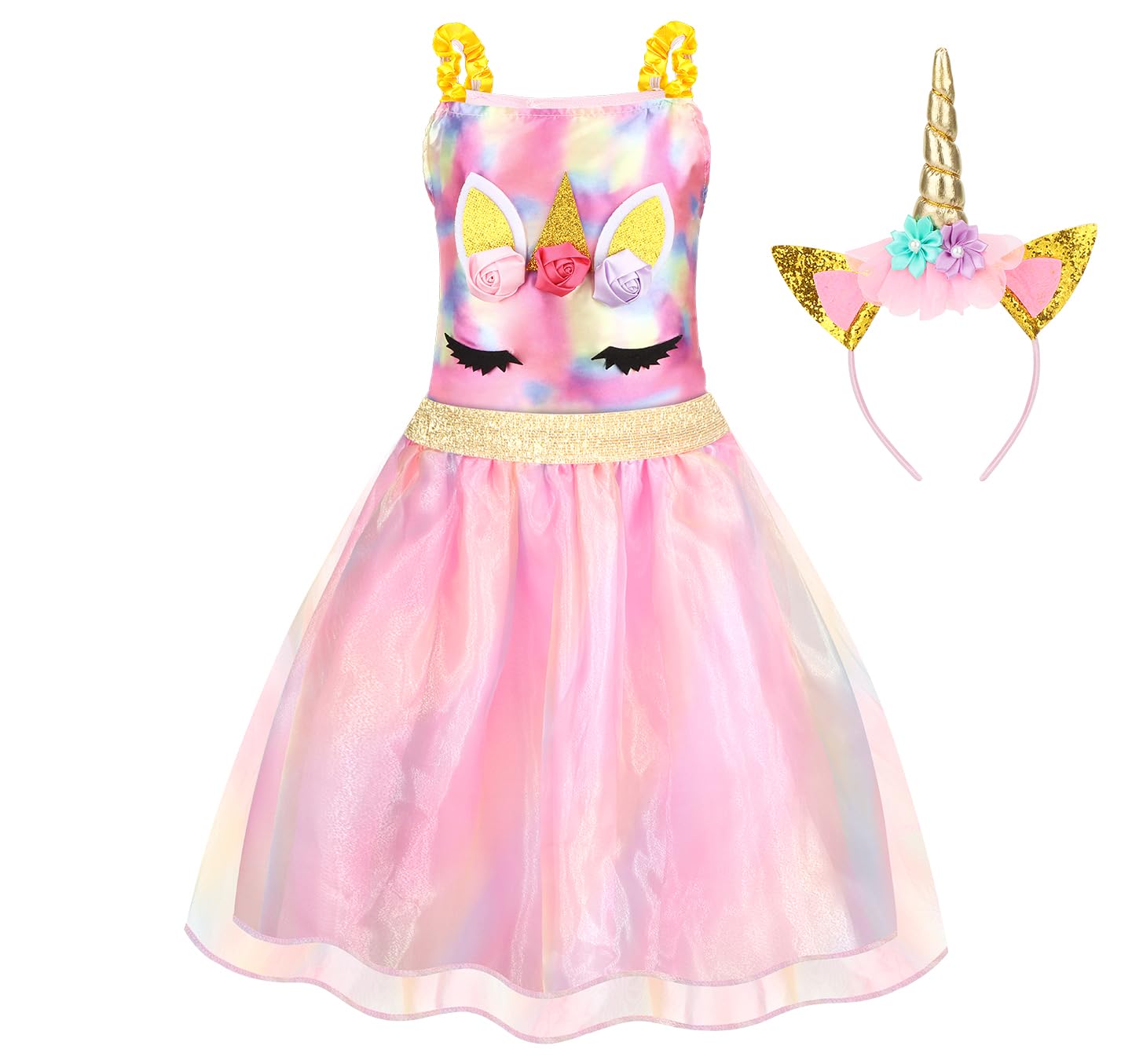 Chillife Princess Dress Up Set for Girls - 4 Themed Costumes for Ages 3-8