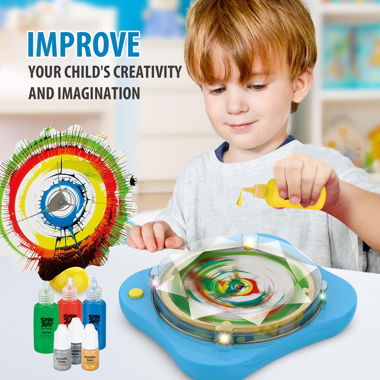 Chilpals Spin Art Machine — Creative Spin Art Kit for Kids (Ages 4–12)
