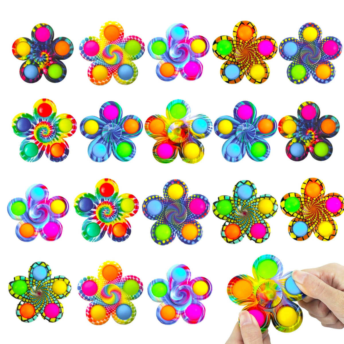 Chilvil 9-Piece Fidget Spinner Set – Party Favors, Sensory Toys for ADHD/Autism, Classroom & Gift