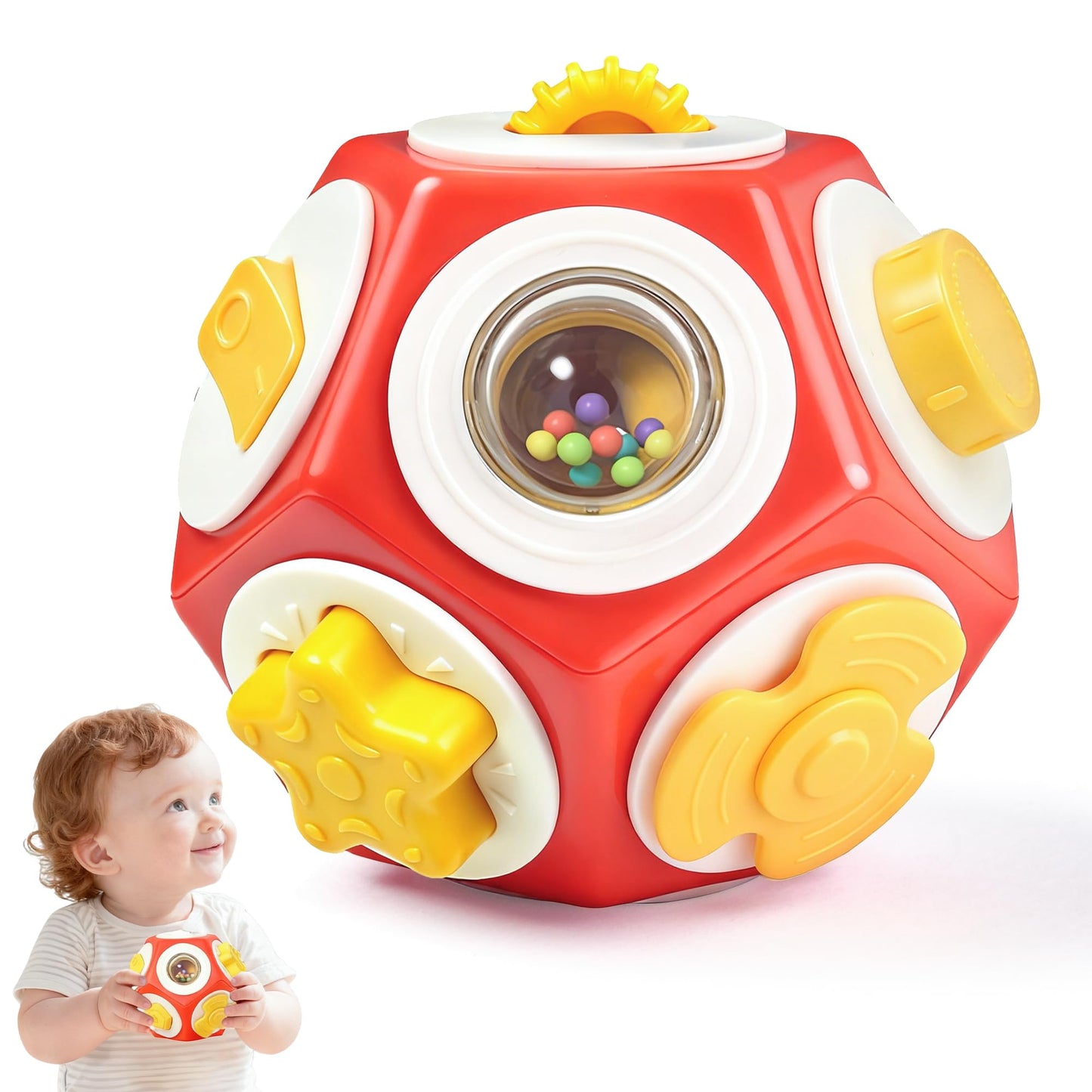 Chilvil Busy Cube Busy Board for 12-18 Month Olds | Montessori Sensory Toy