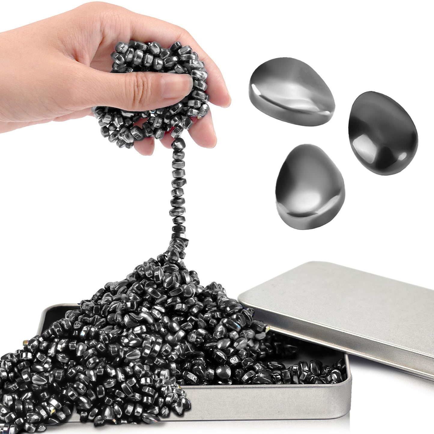 Chilvil 1000pc Magnetic Fidget Beads in Tin | Sensory Beads for Teens & Adults | Easter & Gift Ideas