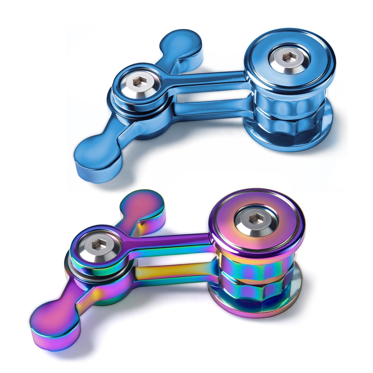 Chilvil Fidget Spinner for Adults – Quiet Metal Desk Toy in Blue