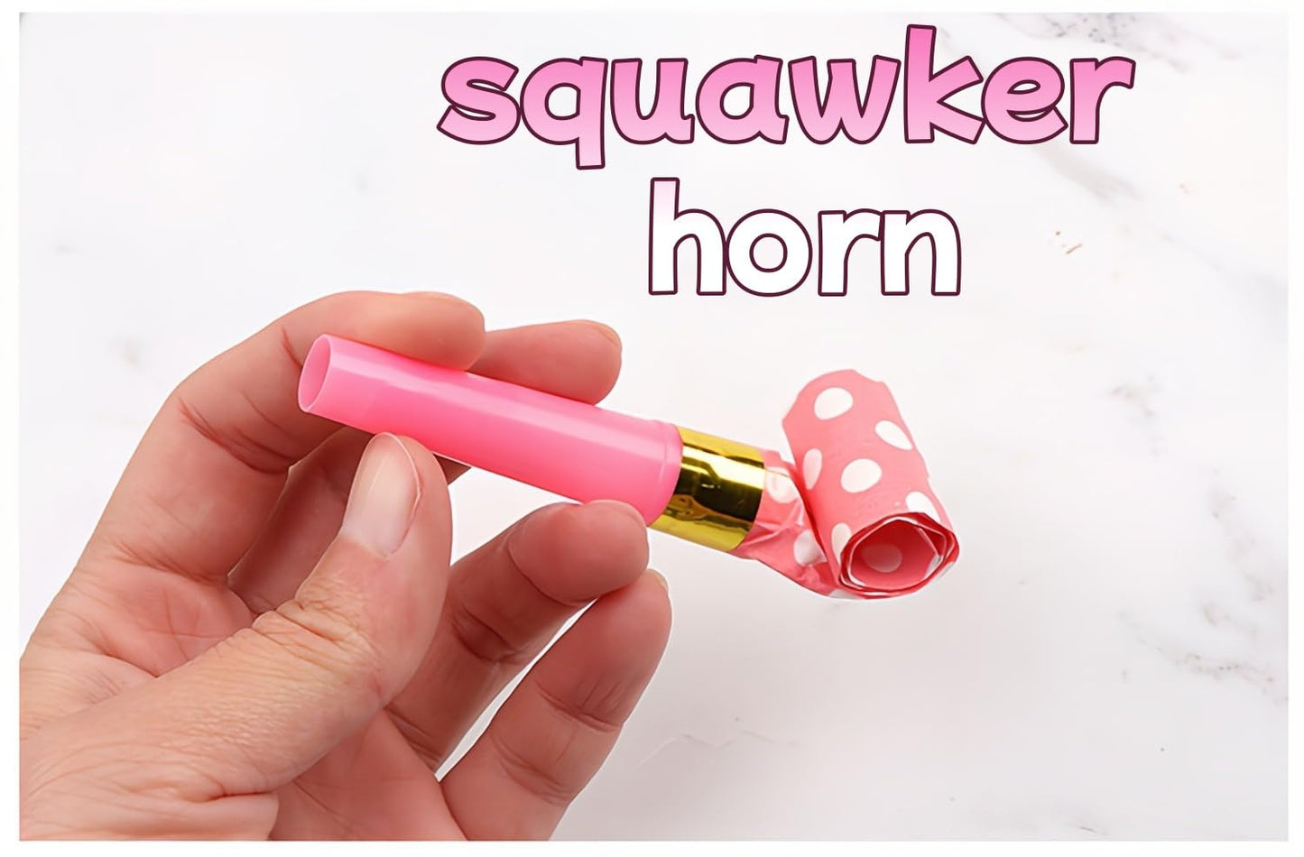Chinshwehaw 30-Pack Colorful Party Blowouts – Automatic Roll-Out Squawker Horns