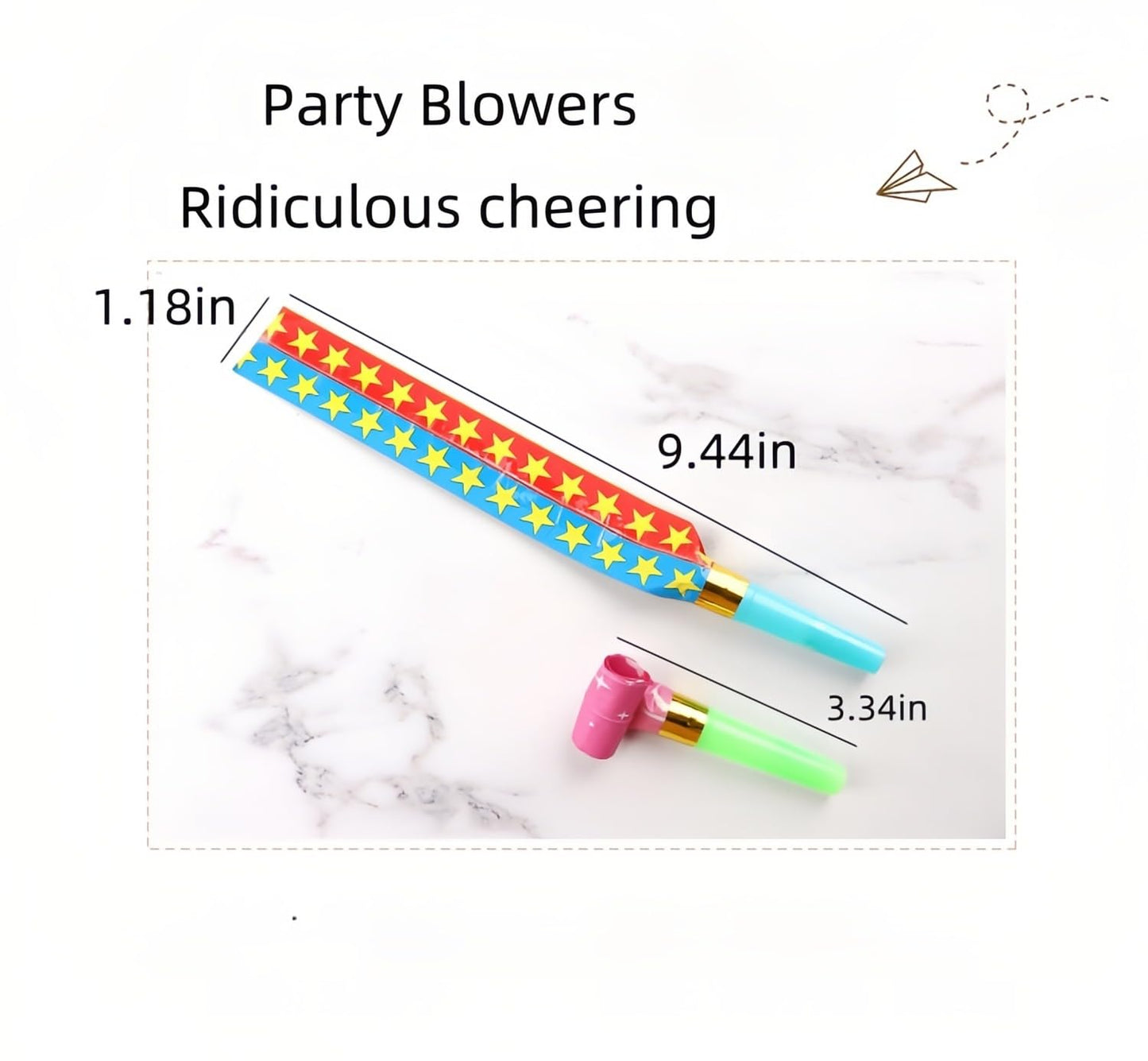 Chinshwehaw 30-Pack Colorful Party Blowouts – Automatic Roll-Out Squawker Horns