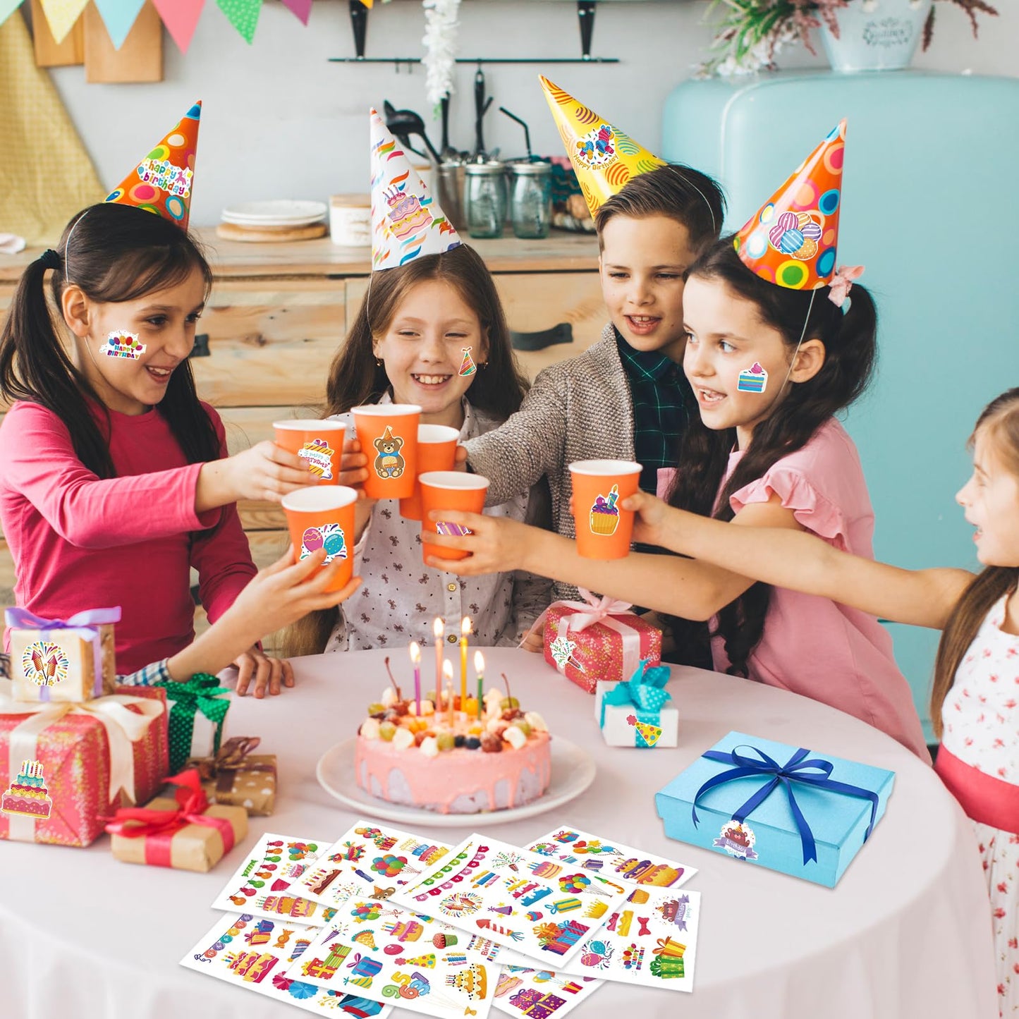 Chinyuti 315Pcs Happy Birthday Stickers – Colorful Party & Scrapbook Decor