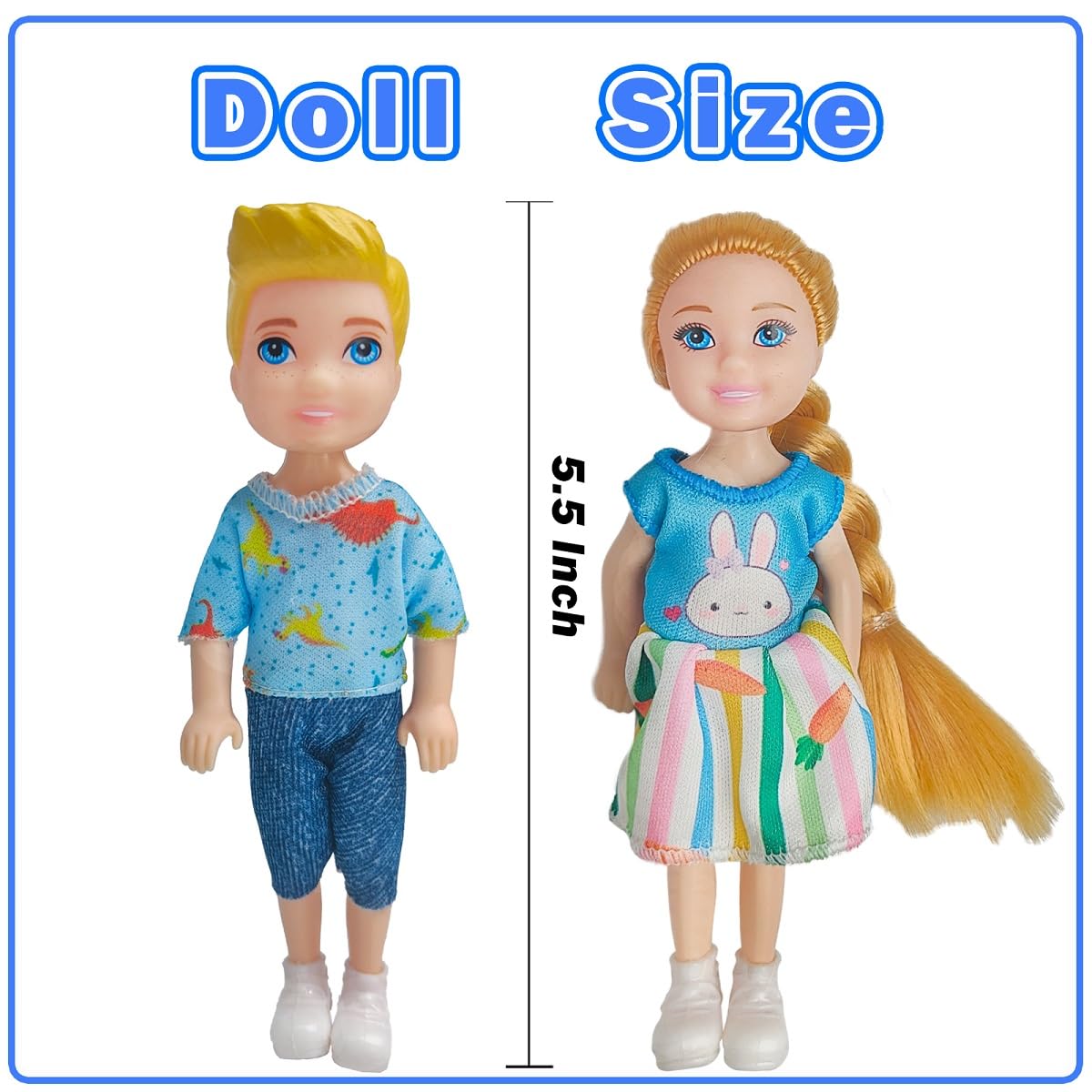 Chioldilly Interactive Family Toy Figures Set – Imaginative Family Doll Play