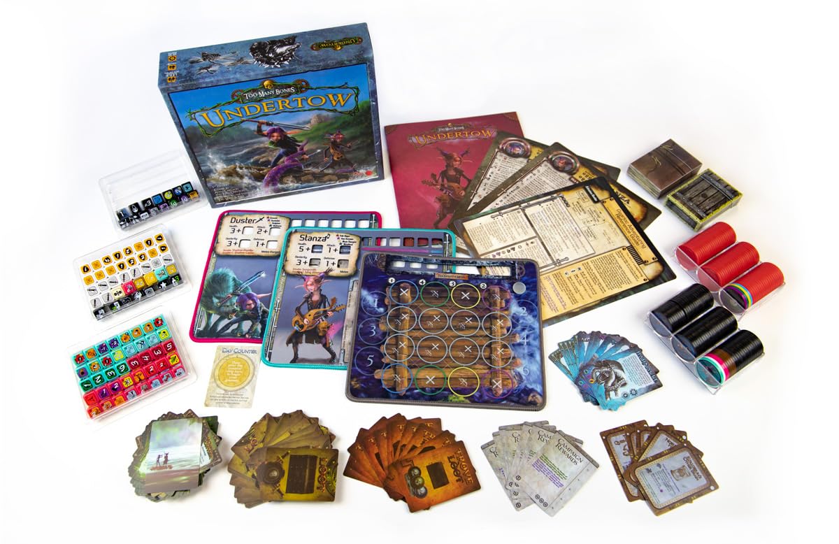 Too Many Bones Undertow Expansion: Standalone Two-Player Dice Builder RPG – Chip Theory Games