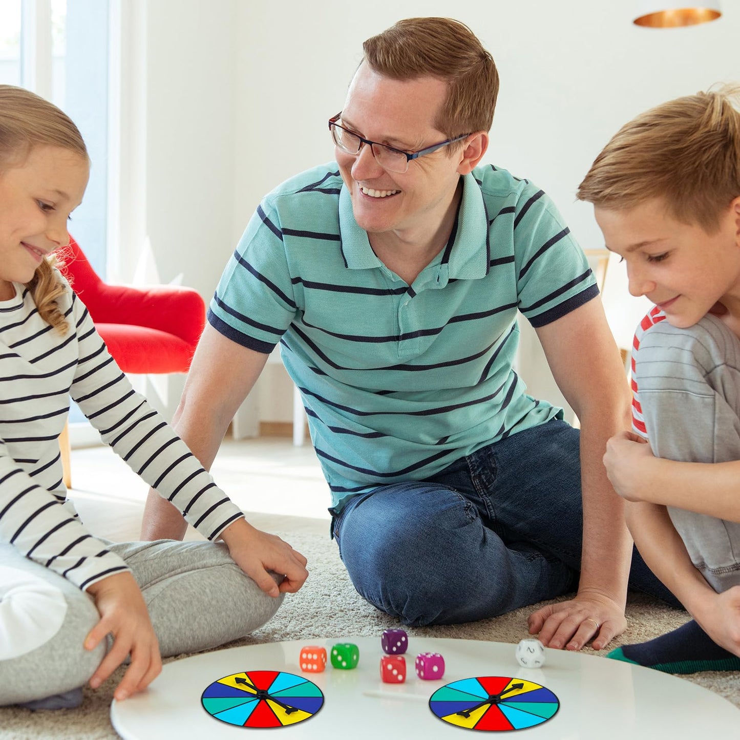 Chivao 10 Sets Game Spinner Wheel – Blank Erasable Spin Board with Plastic Rotating Arrows