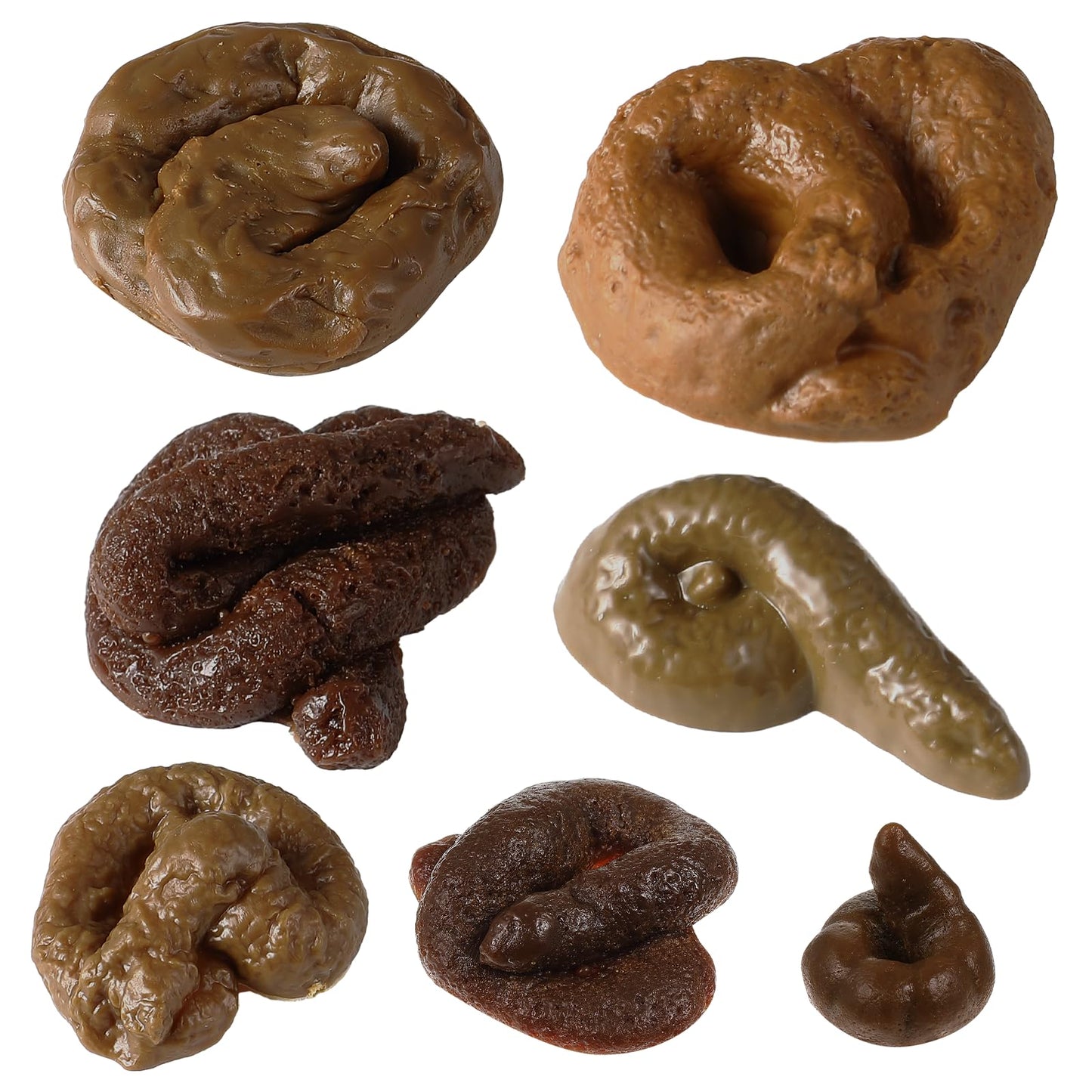 Chivao 7 Pieces Fake Poo – Realistic Prank Turd Toys for April Fools