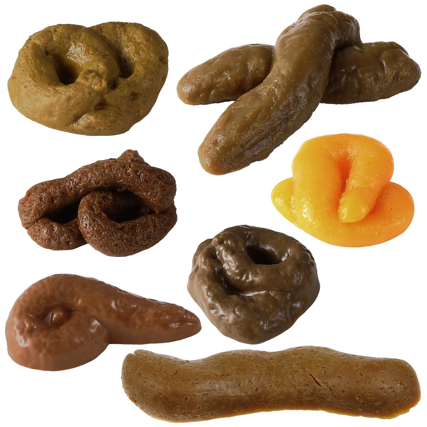 Chivao 7-Piece Realistic Fake Poo Toy Set for Pranks | Gag Gifts