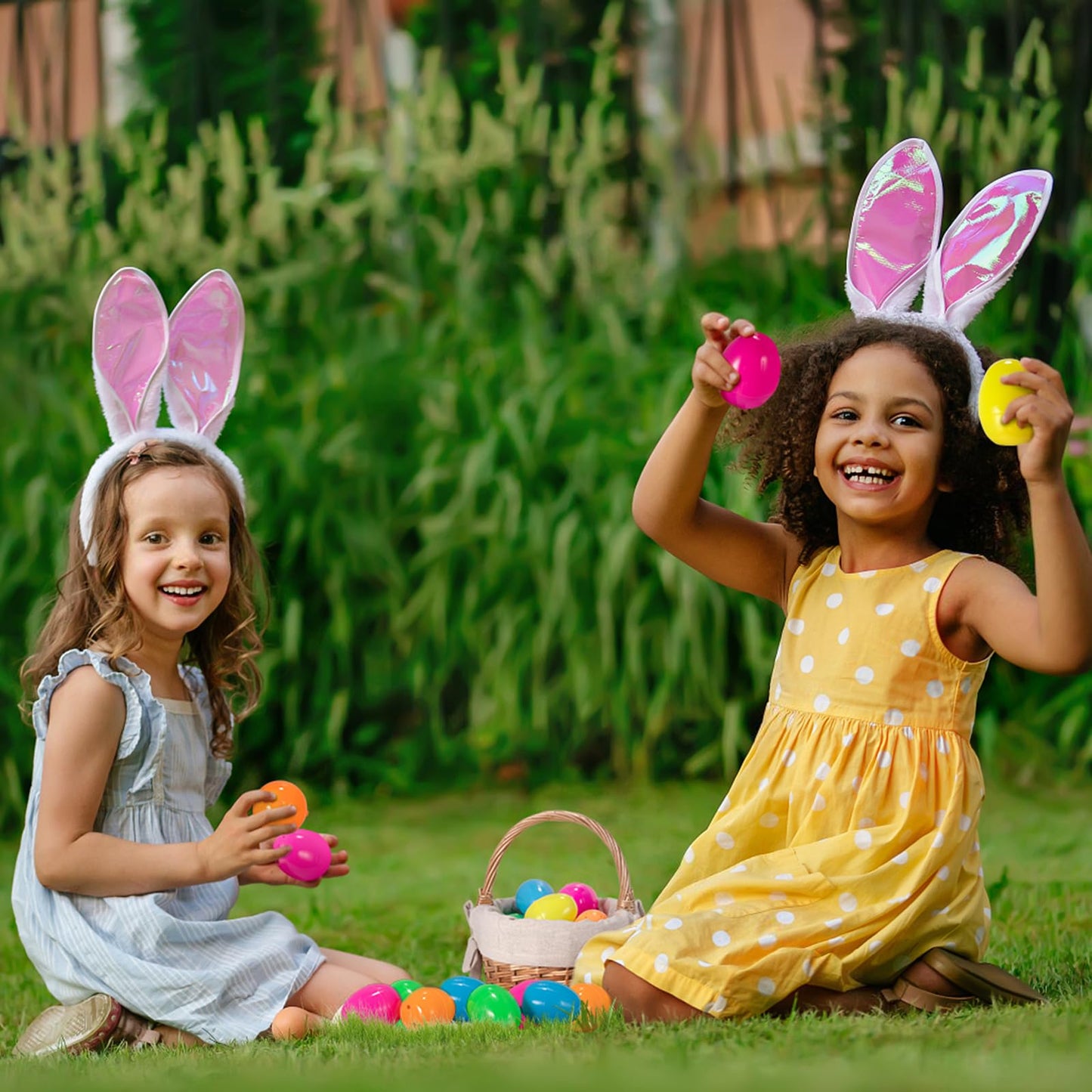 CHMYWJ 24 PCS Prefilled Easter Eggs with Mini Plush Animals – Easter Basket Fillers & Party Favors