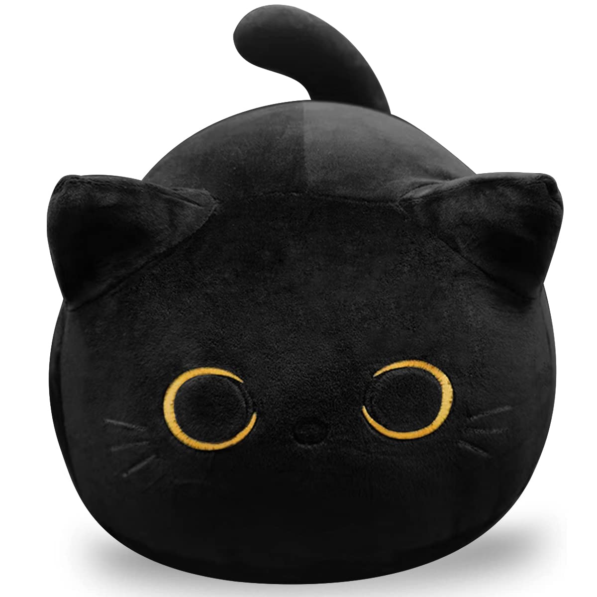 CHNBF 3D Black Cat Plush Toy - 17.7 Inch Soft Cat Pillow & Decorative Plush