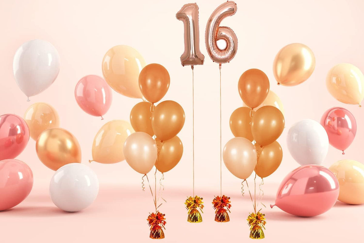 Chochkees Black Metallic Balloon Weights – 6-Pack, 5.5-Inch Foil Party Weights