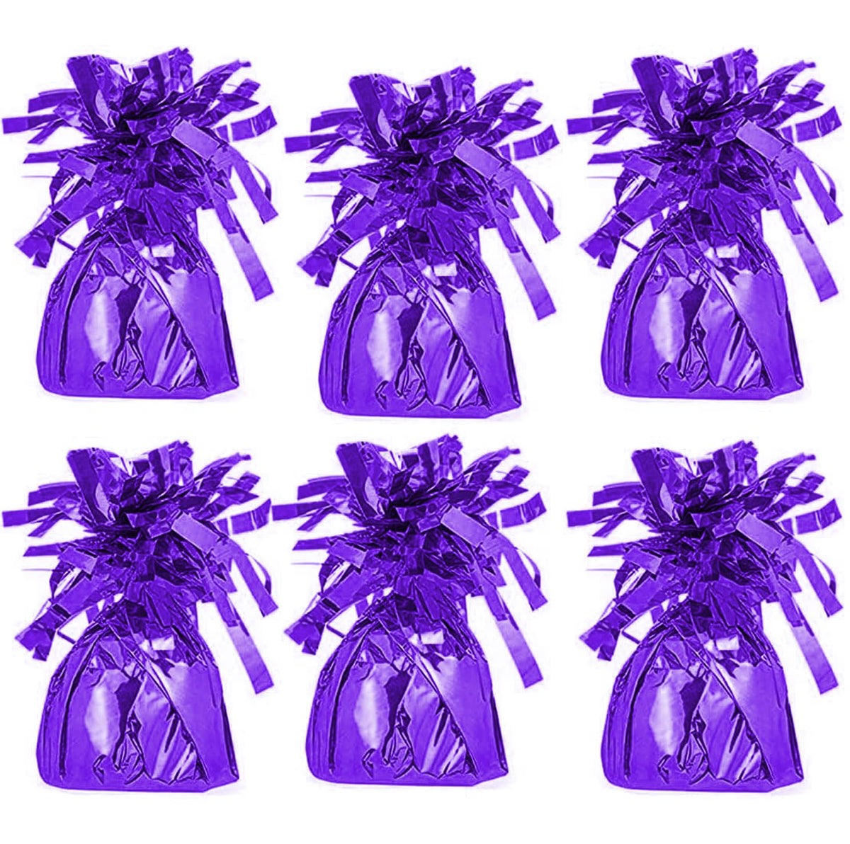 Chochkees Metallic Balloon Weights Purple 5.5-Inch 6-Pack – Party Favors & Decor