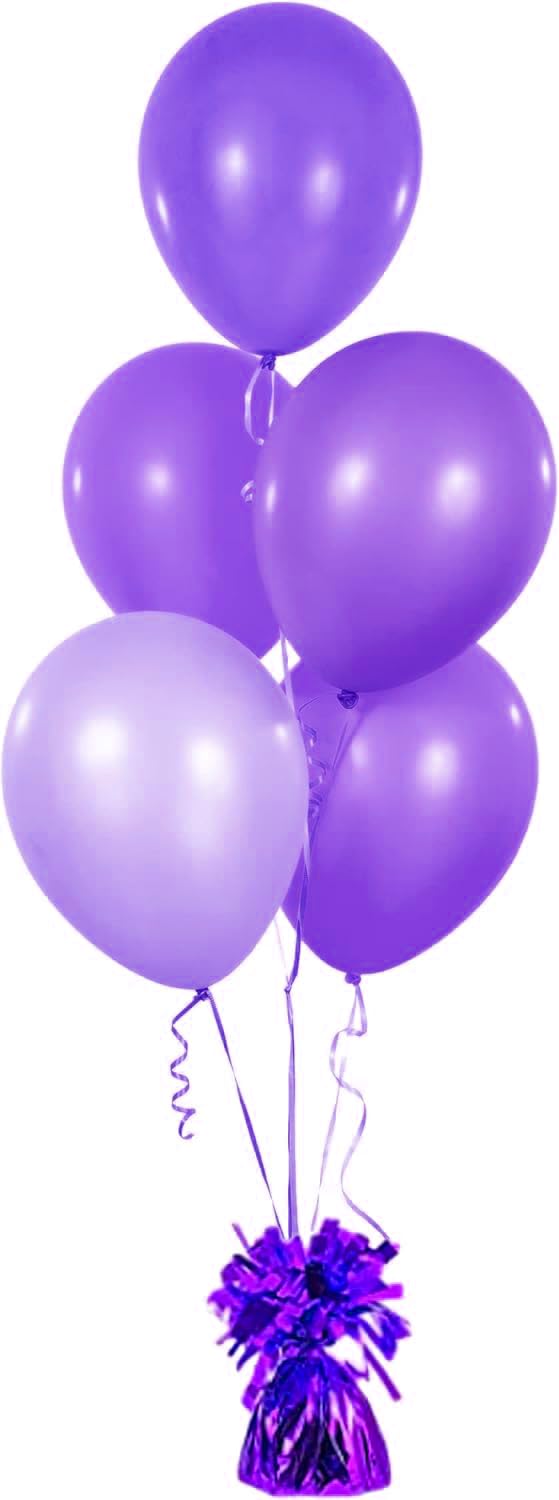 Chochkees Metallic Balloon Weights Purple 5.5-Inch 6-Pack – Party Favors & Decor