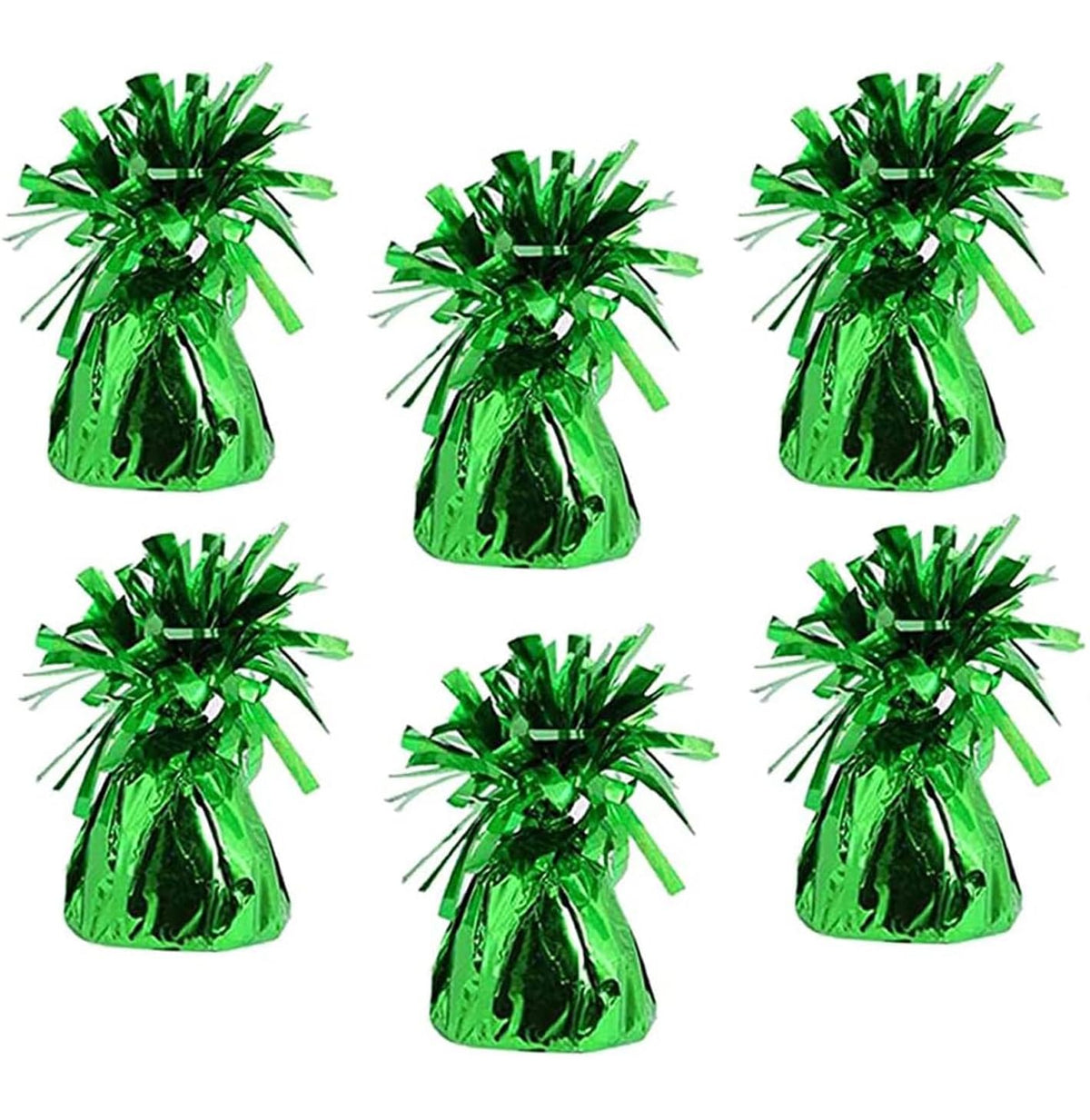 Chochkees Metallic Balloon Weights, 5.5-inch Green, 6-Pack – Party Favors & Centerpieces