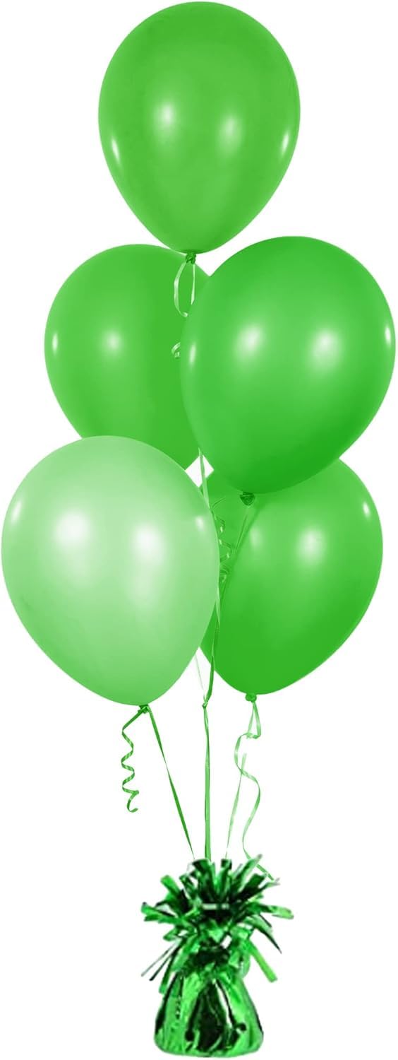 Chochkees Metallic Balloon Weights, 5.5-inch Green, 6-Pack – Party Favors & Centerpieces