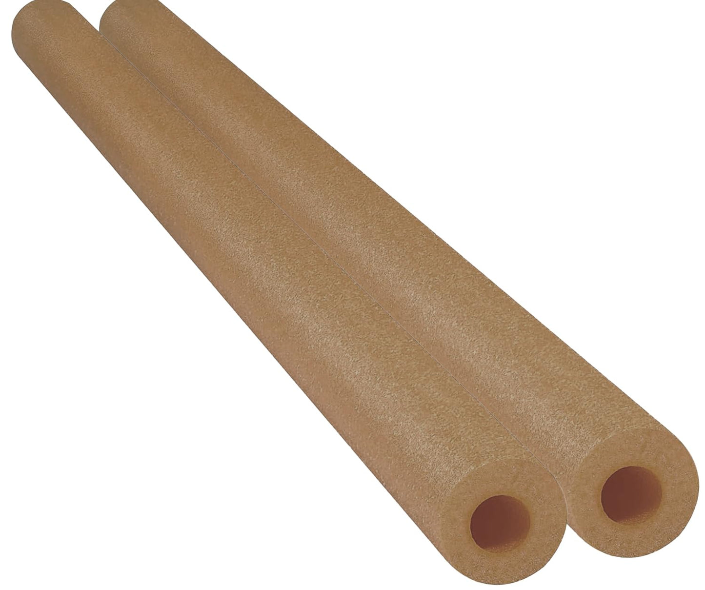 Chochkees Brown Floating Pool Noodles – 52-Inch Hollow Foam Noodles, 2-Pack