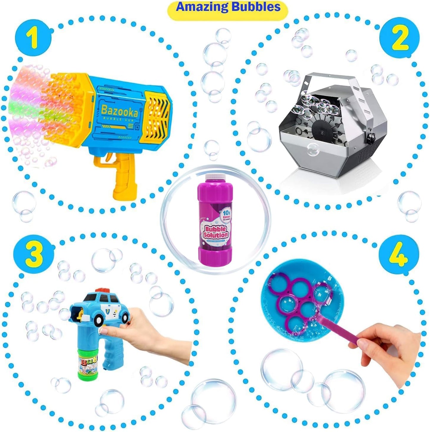 Chochkees Purple 16oz Concentrated Bubble Solution — Refills Up to 1.25 Gallons, Non-Toxic for Bubble Machines & Giant Bubbles