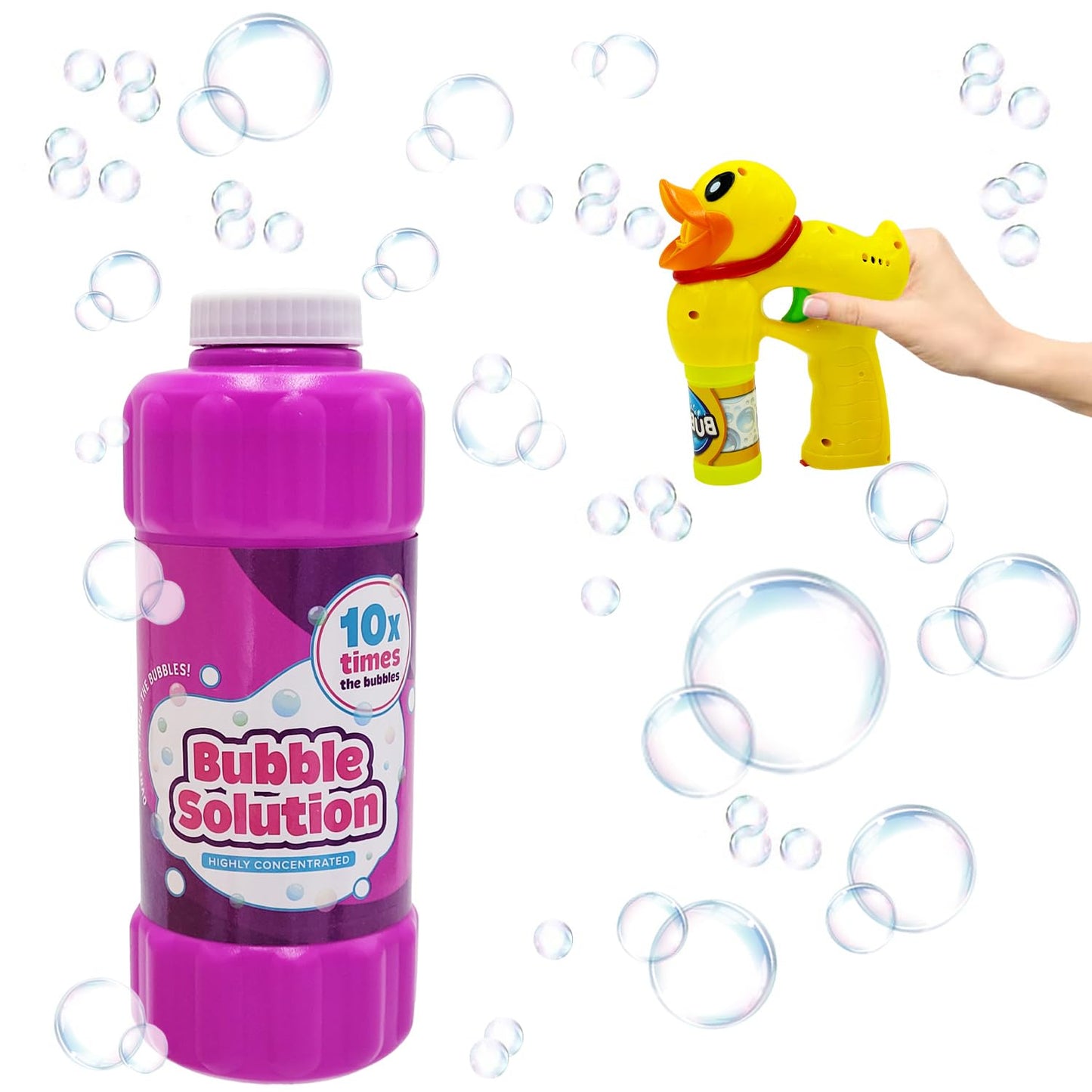 Chochkees Purple 16oz Concentrated Bubble Solution — Refills Up to 1.25 Gallons, Non-Toxic for Bubble Machines & Giant Bubbles