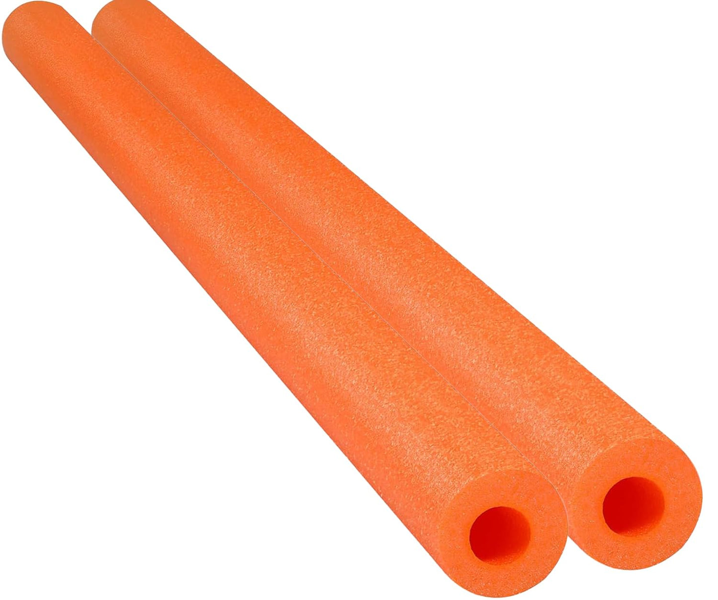 Chochkees Floating Pool Noodles - 2-Pack, 52-Inch Hollow Foam Tubes (Orange)