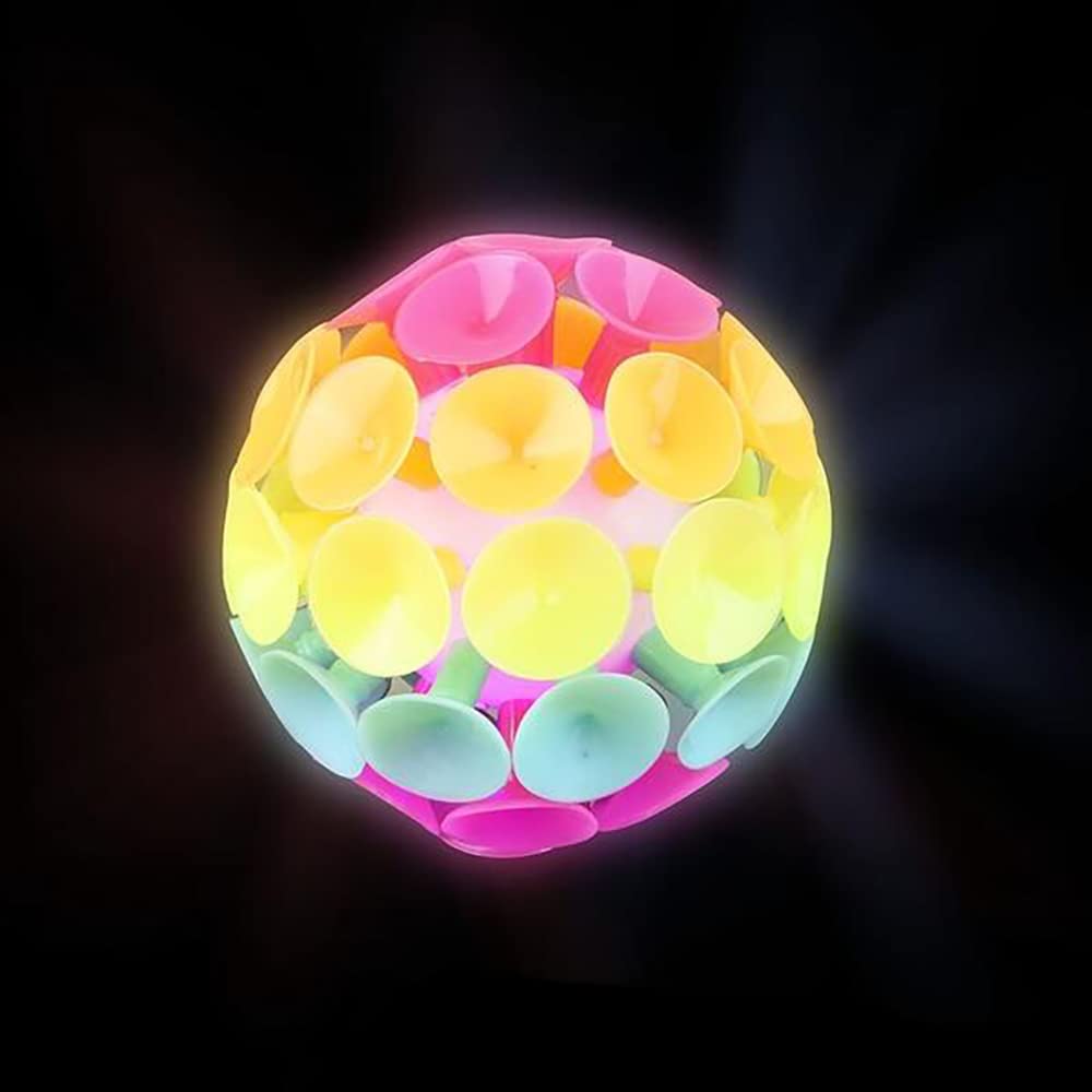 Chochkees Light-Up Suction Ball 3-Inch – 2-Pack | Glow-in-the-Dark Party Favors for Kids