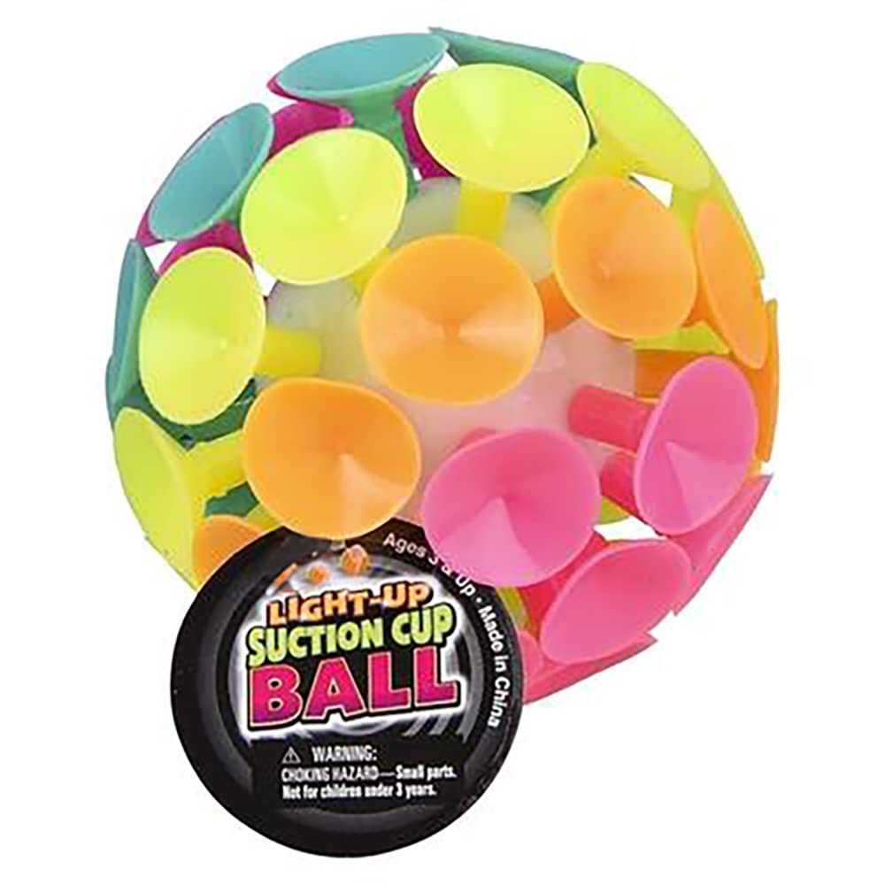 Chochkees Light-Up Suction Ball 3-Inch – 2-Pack | Glow-in-the-Dark Party Favors for Kids